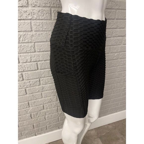 Hy-Impact Peach Contour Sports Black Textured Bicycle Short Size L - Picture 6 of 9